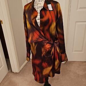 Gianni Bini Multicolor Wrap Dress